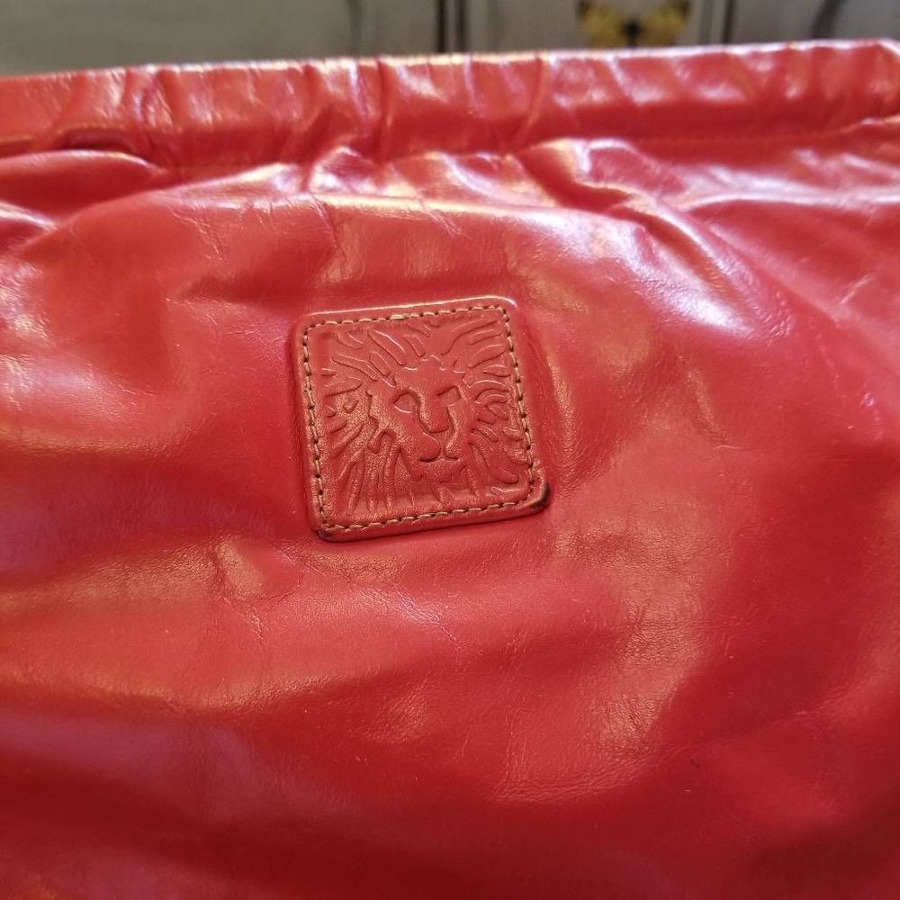 Anne Klein for Calderon Red Leather Purse Clutch - Picture 2 of 10